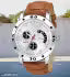 Analog Watch - For Men New Collection Curren Festive Season Special Black Round Shapped Dial Brown Leather Strap Party Wedding - NARIX INDIA