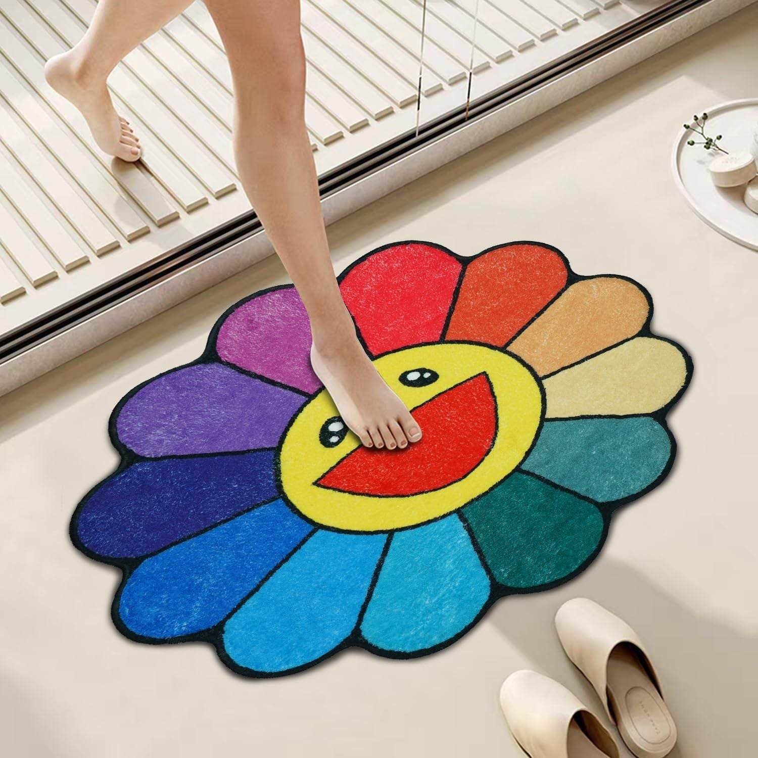 Sunflower Bathroom Rugs for Kids - NARIX INDIA