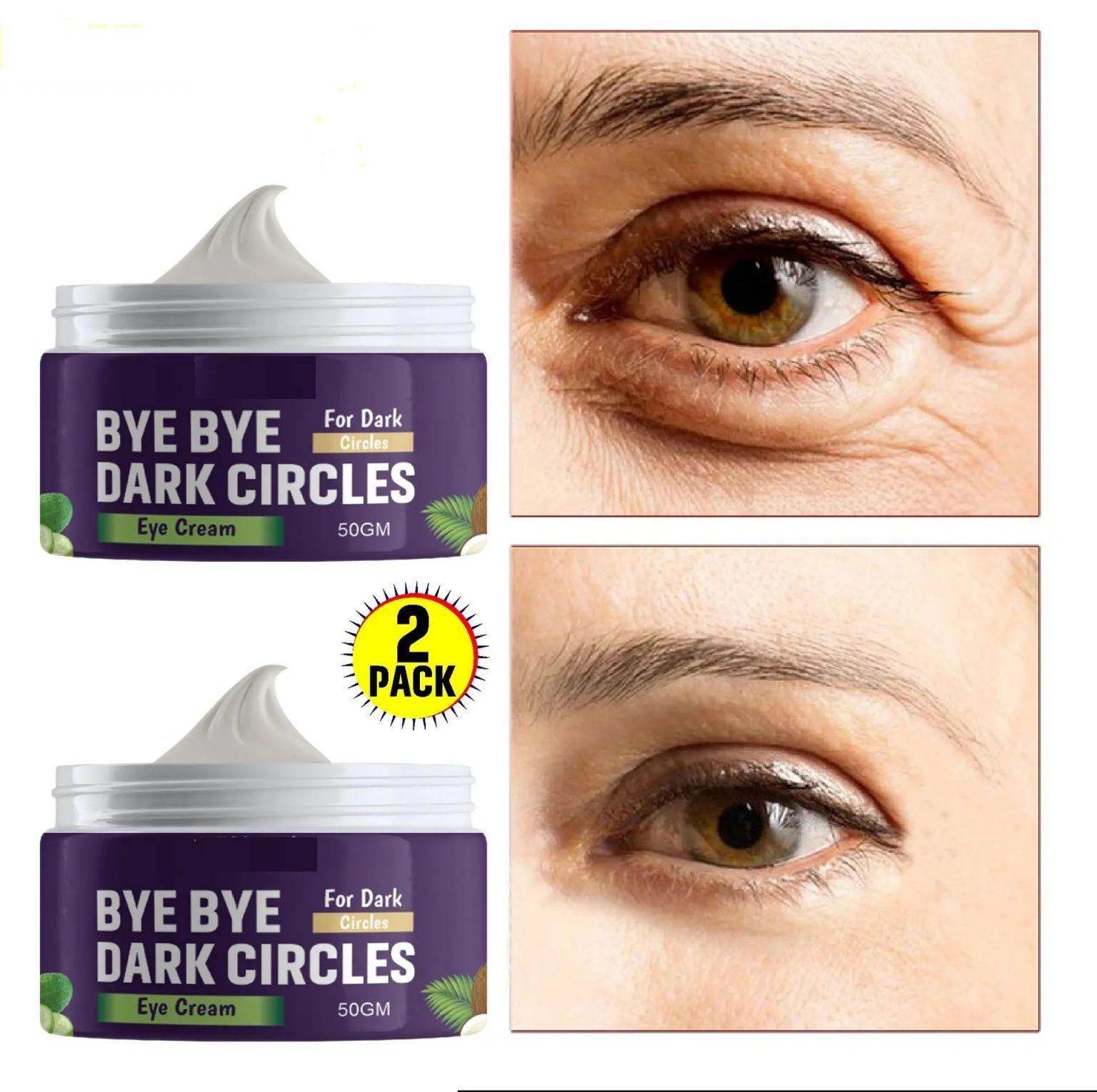 Under Eye Cream to Reduce Dark Circles, Puffiness and Fine Lines with Chia Seed Oil, Coffee Oil, Vitamines E & B3 (50 g) - NARIX INDIA