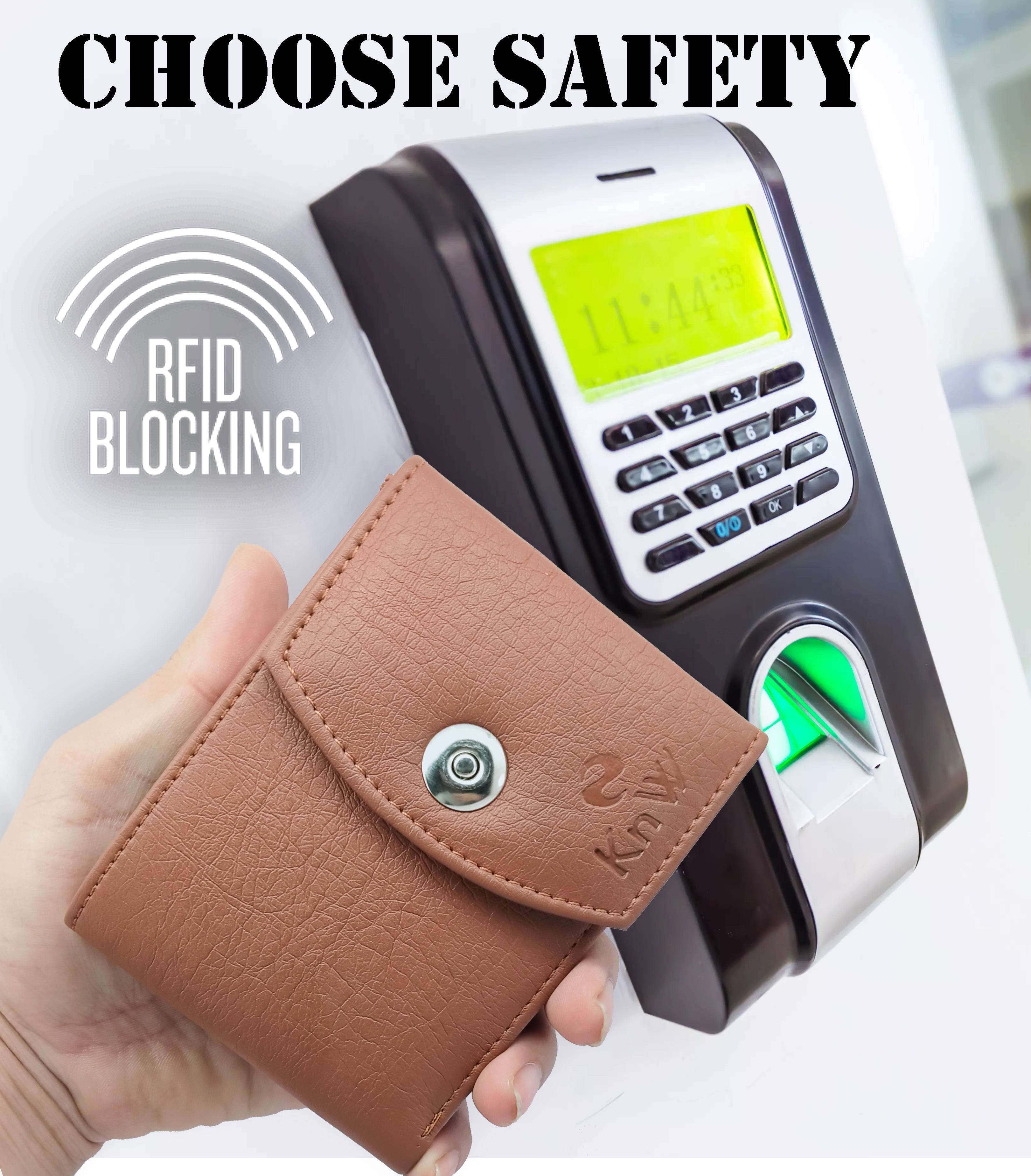 KnW Wallet Leather magnet brown - NARIX INDIA
