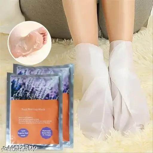 Foot Peel Mask Lavender Pack of 1 | Exfoliating Foot Mask for Baby Soft Feet | Hydrates Feet Peeling Mask for Removes Dry Dead Skin,Cracked Heels &Calluses - NARIX INDIA