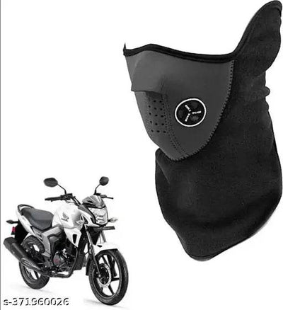 Neoprene Half Face Cover Bike Riding Mask (Black) - NARIX INDIA