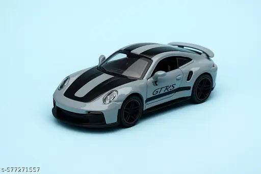 Gadget Decor Presents 1:43 Scale Diecast GT3 RS Sports Car Toy | Metal Body Model with Opening Doors – Grey & Black - NARIX INDIA