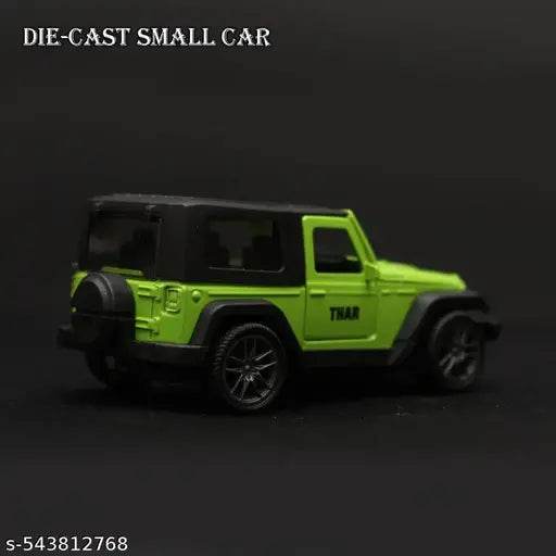 Premium Die-Cast green small Thar Model Car Size: Approx. (Hight 4cm, width 10)1 pcs - NARIX INDIA