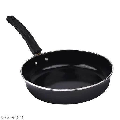 Dr. Equipment Non-Stick Fry Pan, Induction Bottom, Soft-Touch Handle, Black Diameter - 21 CM - NARIX INDIA