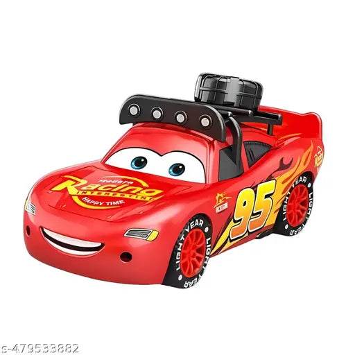 Diecast Mcqueen Car For Kids, Metal Car, Pull Back Action, Lightning & Music (Red, Pack of: 1) - NARIX INDIA