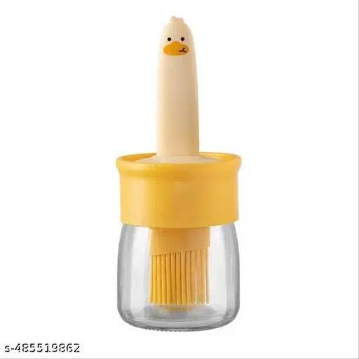 Oil Dispenser for Kitchen, 2 IN 1 Oil Dispenser Bottle with Silicone Basting Brush for Cooking Vinegar Sauce BBQ Grill Frying Baking,Air Fryer (pack of 1) - NARIX INDIA 