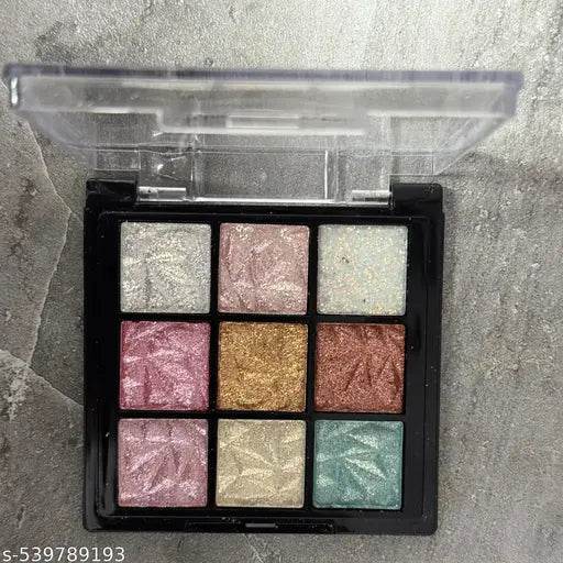 9 Color Metallic, Shimmery, Matte, Glittery Finish Eye Shadow Palette Makeup Kit for Girls and Professional Makeup Artist - NARIX INDIA 