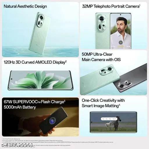 Oppo Reno 11 5G 8GB 128GB Wave Green - NARIX INDIA 