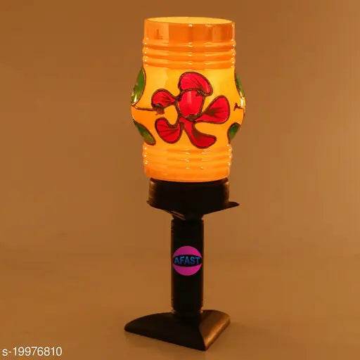 Afast Designer Decorative Wooden Table Lamp With Hand Decorative Glass Shade For Colorful Magical Lighting Effect-BT111 - NARIX INDIA 