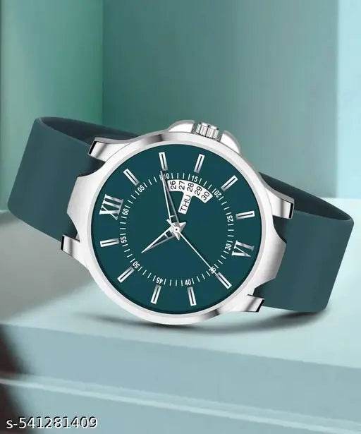 New Looking Day And Date Analog Watch For Men Romen Green 3K_06 - NARIX INDIA 