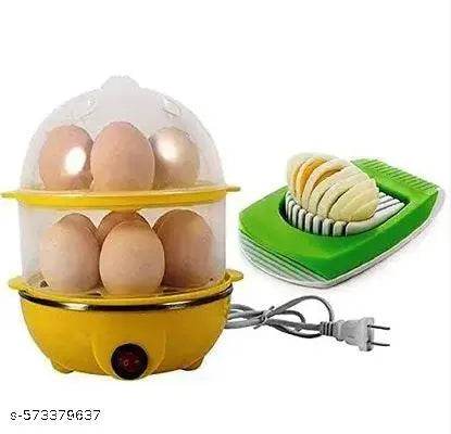 Egg Cutter & Egg Boiler/Egg Poacher/14- Egg Cooker/Electric Egg Boiler/Egg Steamer/Home Machine Egg Boiler with Egg Tray |Egg Cooker Microwave |Egg Cooker Boiler - NARIX INDIA 