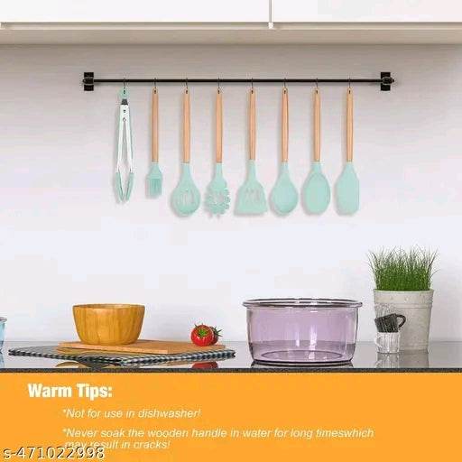 Silicon spoons kitchen set of 10 - NARIX INDIA 