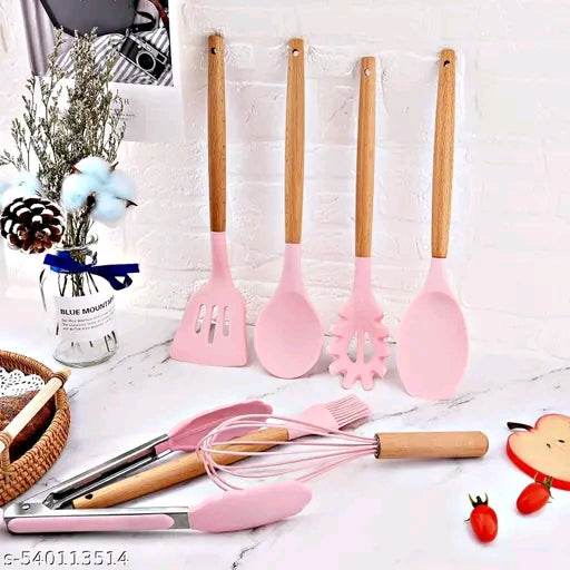 Silicon Kitchen Spoons set of 12 - NARIX INDIA 