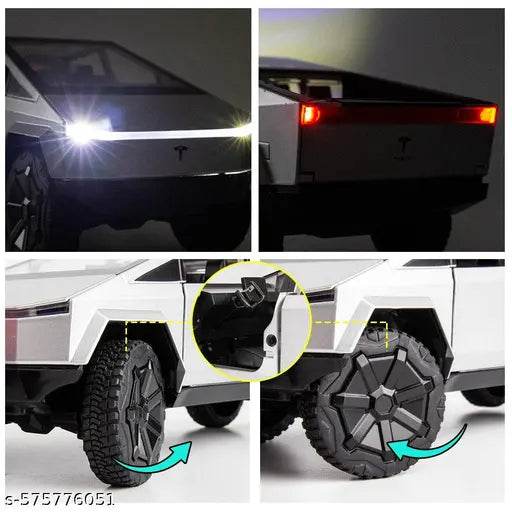Tesla Cyber Truck 1:36 Scale Model Pull Back Vehicles Light and Sound - NARIX INDIA 