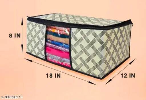 storage cover/ multipurpose fabric organizer/ saree cover/ non woven bag/ wardrode organizer/ multipurpose bags/premium quality combo. - NARIX INDIA 