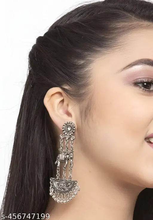 Oxicraft pack of 4 oxidized earrings - NARIX INDIA 