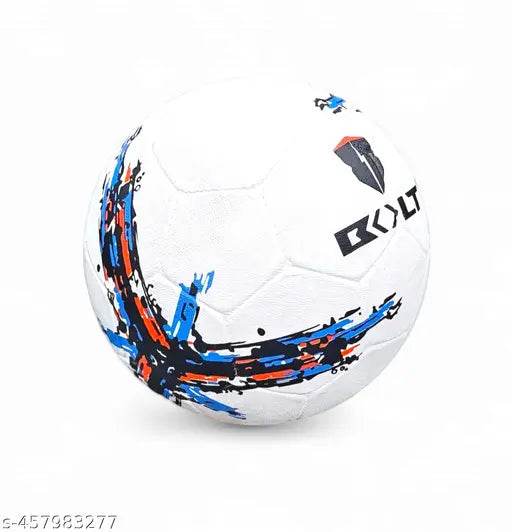 BOLT Thunder Football | Rubberized Moulded | Suitable for Hard Ground Without Grass | Training Ball | Soccer Ball | for Men/Women | Football Size - 5 (White) - NARIX INDIA 