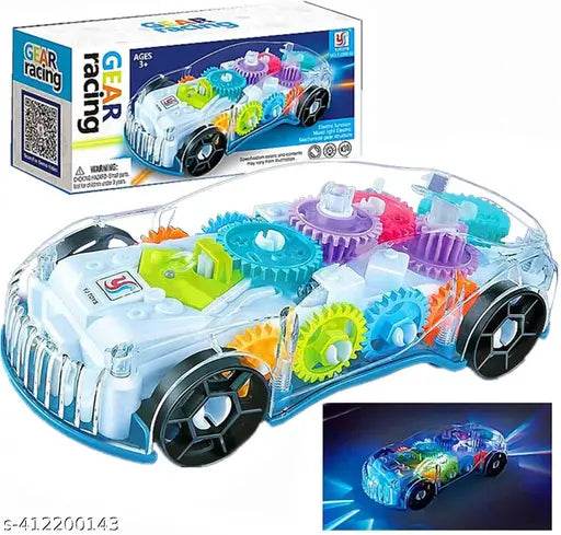 MADHAV IN Toys Transparent Car 3D Concept Super Car Toy for Kids with 360 Degree Rotation,Gear Simulation Mechanical Car Technology Sound&Light Toys for Kids Boys&Girls - NARIX INDIA 