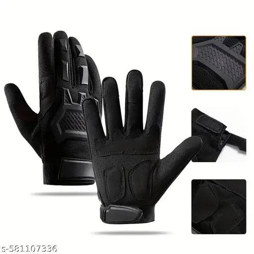 Tomorrow Tactical Touchscreen Gloves for Men | Impact-Resistant Padding | Anti-Slip Grip | Motorcycle Riding | Outdoor Protection | Military-Grade for Rugged Use (Black, L) ASIN B0D - NARIX INDIA 