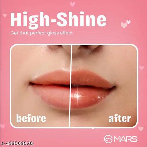 MARS Candylicious Colored Lip Gloss for Women | Hydrating & High Shine | Lightweight Weight & Comfortable | Non-Sticky | Enriched with Vitamin-E (4.0ml) ( 12-BERRY BURST ) - NARIX INDIA 