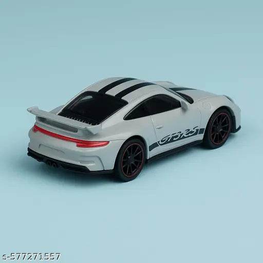 Gadget Decor Presents 1:43 Scale Diecast GT3 RS Sports Car Toy | Metal Body Model with Opening Doors – Grey & Black - NARIX INDIA 