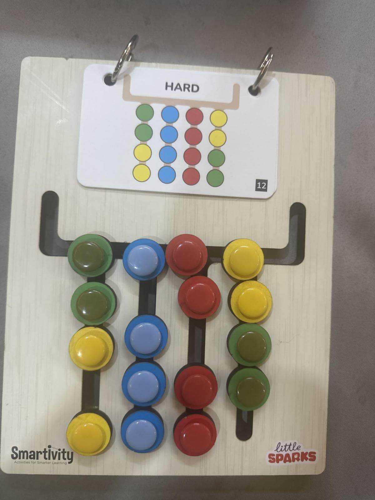 Colour Coder - Kids Montessori Slide Puzzle Game Color & Pattern Matching Learning Toys for Kids - NARIX INDIA 