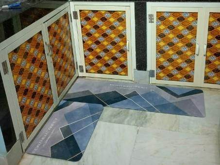 Rubber Floor Mat with Runner Geometric Pattern (Design As per Availibility) - NARIX INDIA 