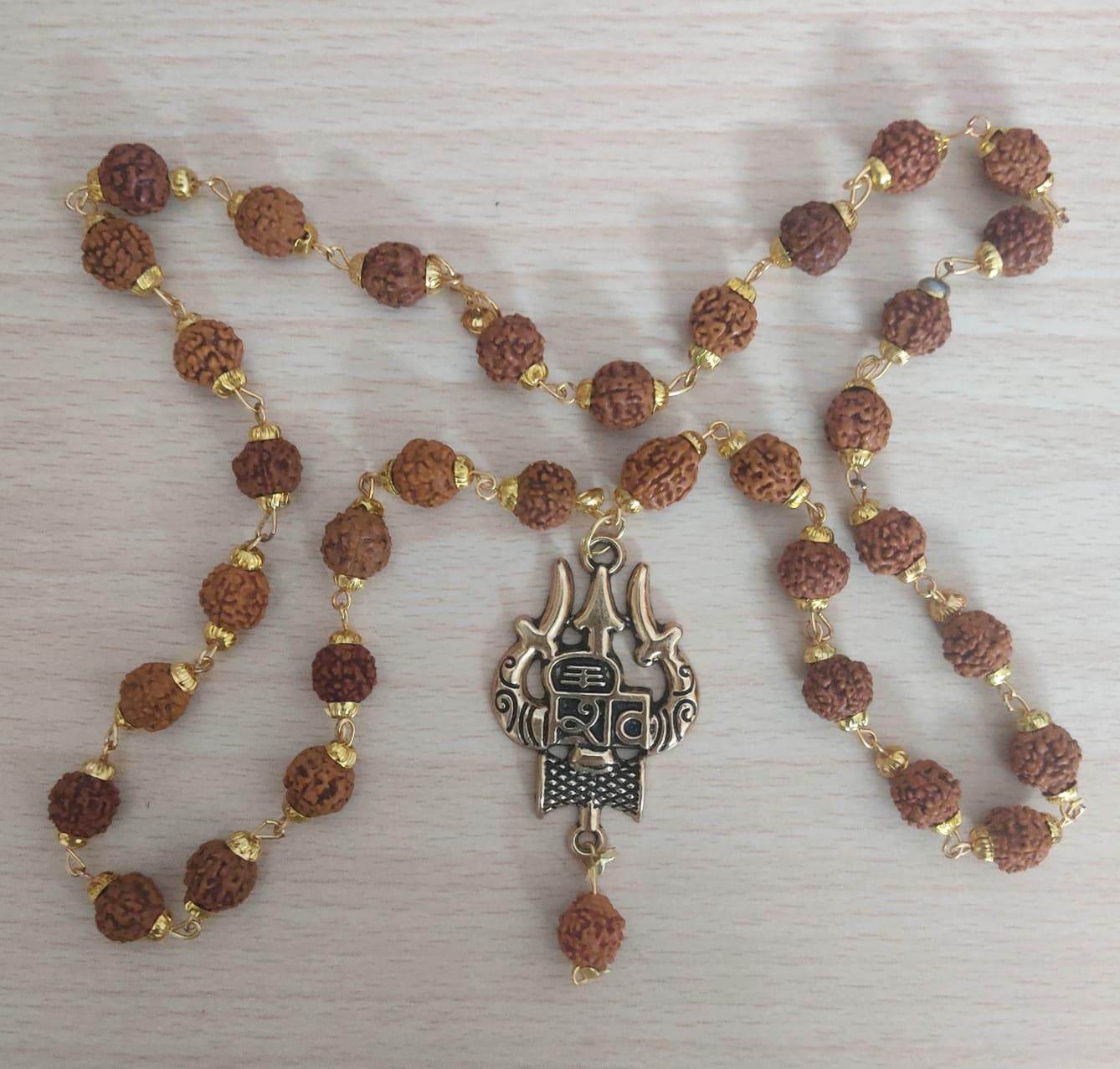 Latest Rudraksha Gold Plated Chain - NARIX INDIA 