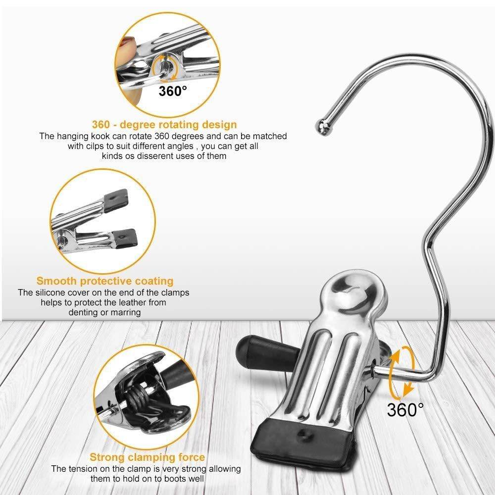 Laundry Hook Boot Hanging Hold Clips Pack of 10 - NARIX INDIA 