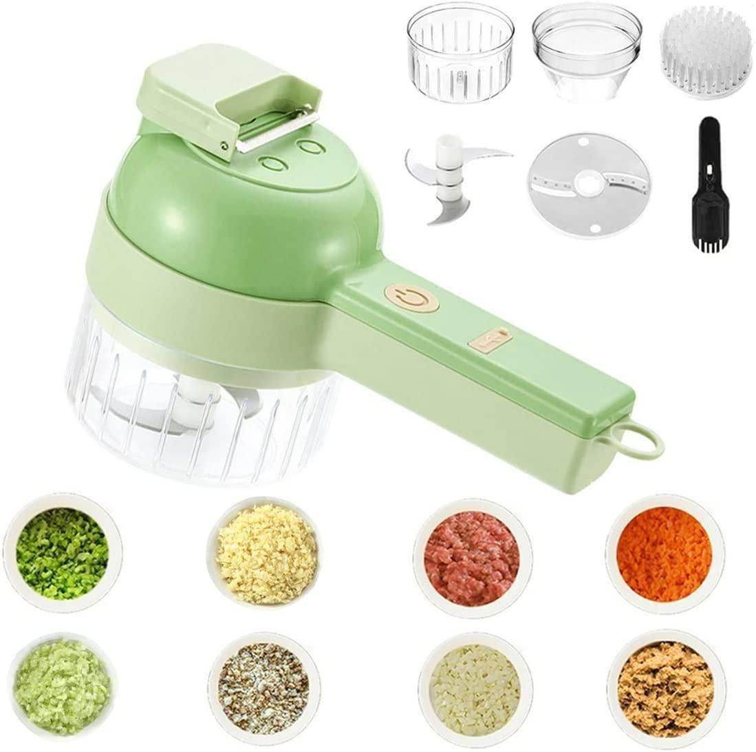 4 in 1 Portable Electric Vegetable Cutter Set - NARIX INDIA 