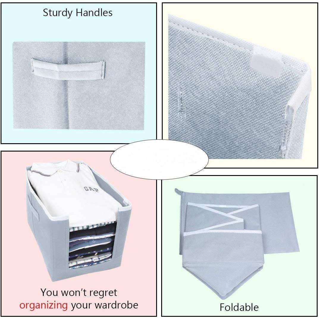 Cloth Organizer - Non Woven Foldable Cloth Organizer ( Pack of 3) - NARIX INDIA 