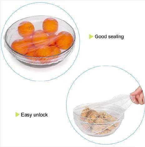 Plastic Bags - Reusable Elastic Food Storage Plastic Covers (Pack of 100) - NARIX INDIA 