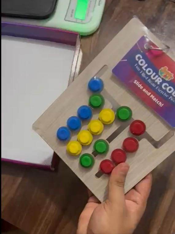 Colour Coder - Kids Montessori Slide Puzzle Game Color & Pattern Matching Learning Toys for Kids - NARIX INDIA 