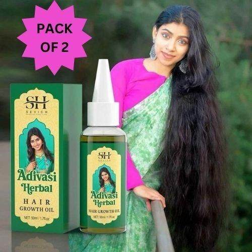 SH Adivasi Hernal Hair Growth Oil 60ml - Nourish Your Roots Naturally (Pack of 2) - NARIX INDIA 