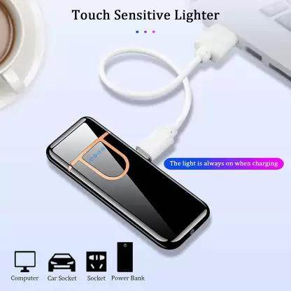 Metal flame Lighter USB Charging Cigrate Lighter Pocket Lighter - NARIX INDIA 