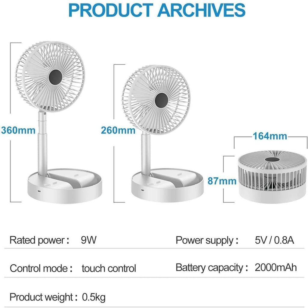 Powerful Rechargeable High Speed Table Desk Fan - NARIX INDIA 