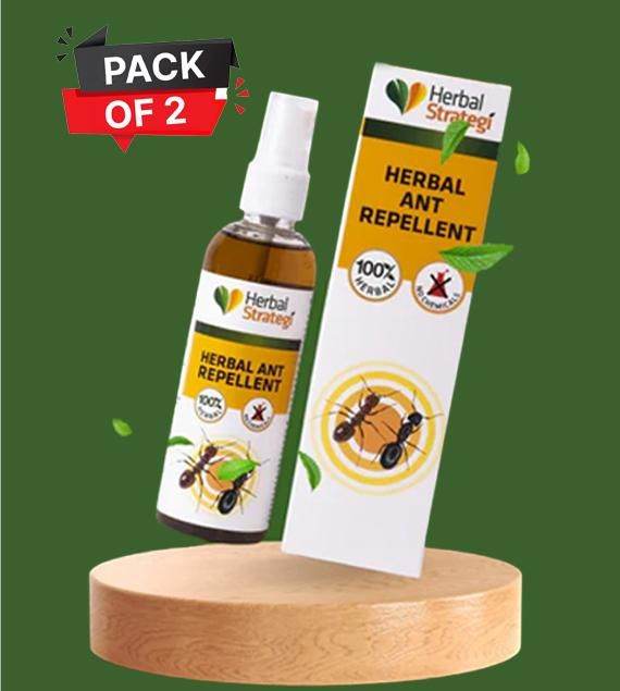 HERBAL STRATEGI Ant Repellent Spray Non-Toxic 100% Herbal Stain Free (100 ml) (Pack of 2) - NARIX INDIA 