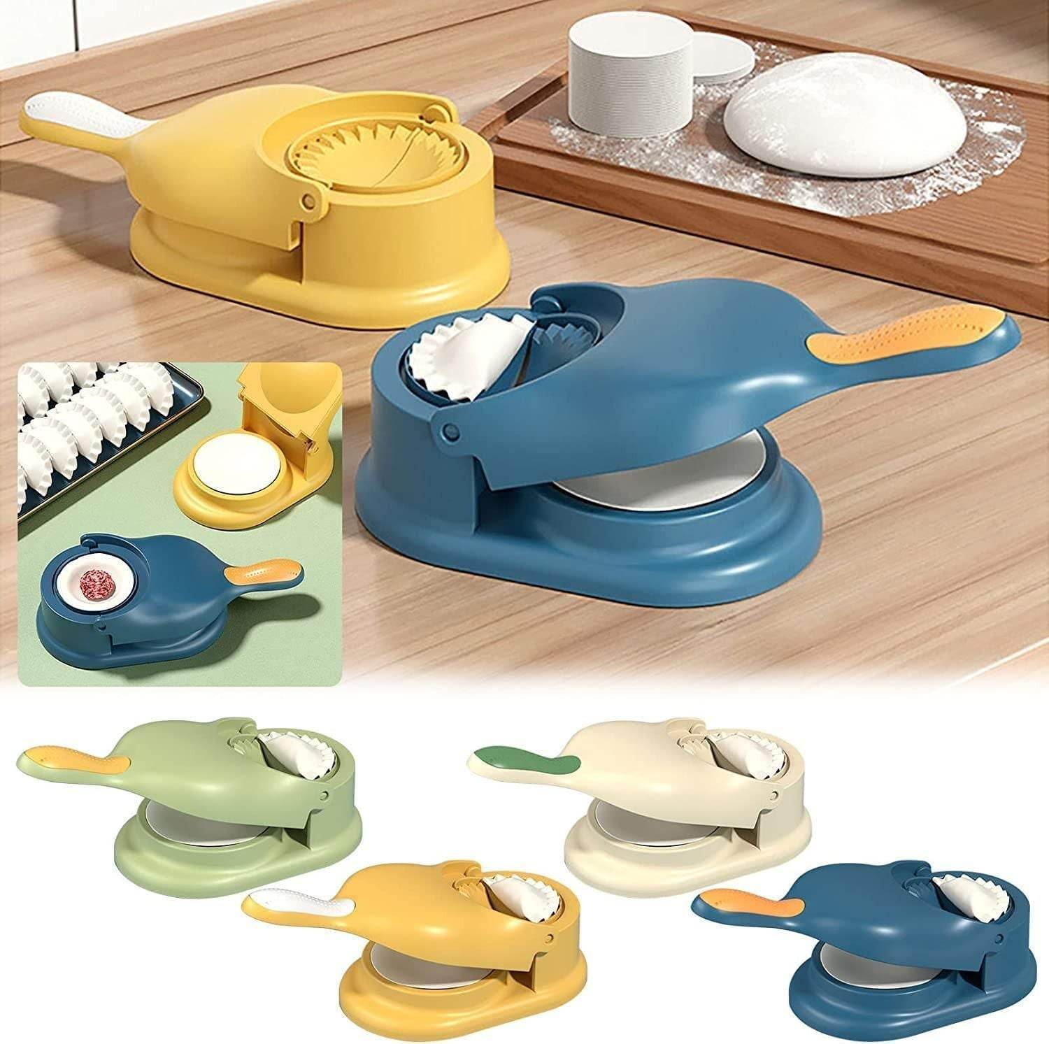 2 in 1 Dumpling Momos maker Kitchen Accessories Multi Uses Dumpling Baking Pastry Maker (Assorted Color) - NARIX INDIA 