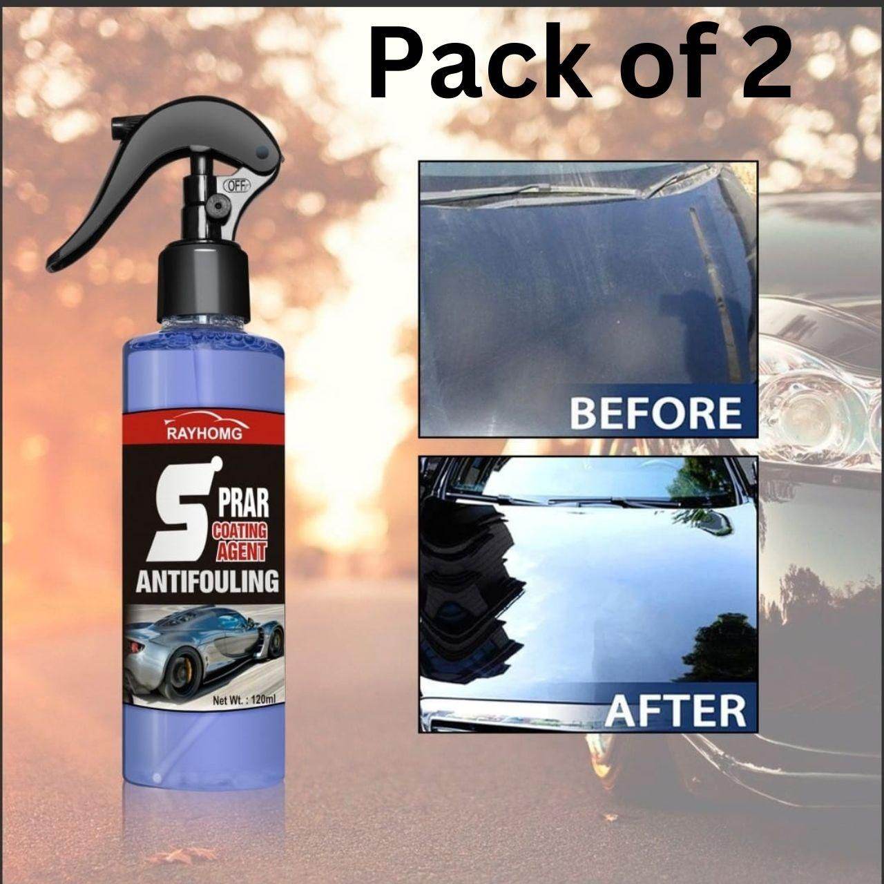 Car Coating Spray Automobile Glass Coating Agent (Pack of 2) - NARIX INDIA 