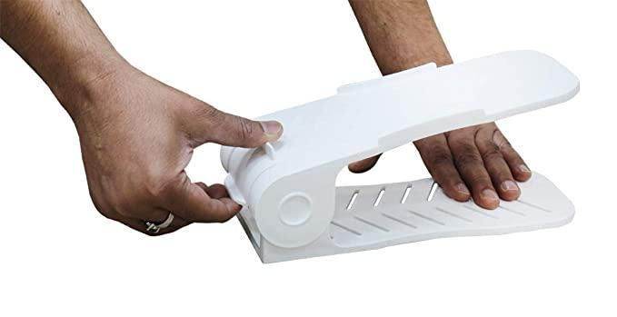 Shoe Rack-Space Savers Shoe Rack Cabinets Storage Plastic Adjustable Shoes Wardrobe Shoes Storage ( 4 Pcs) - NARIX INDIA 