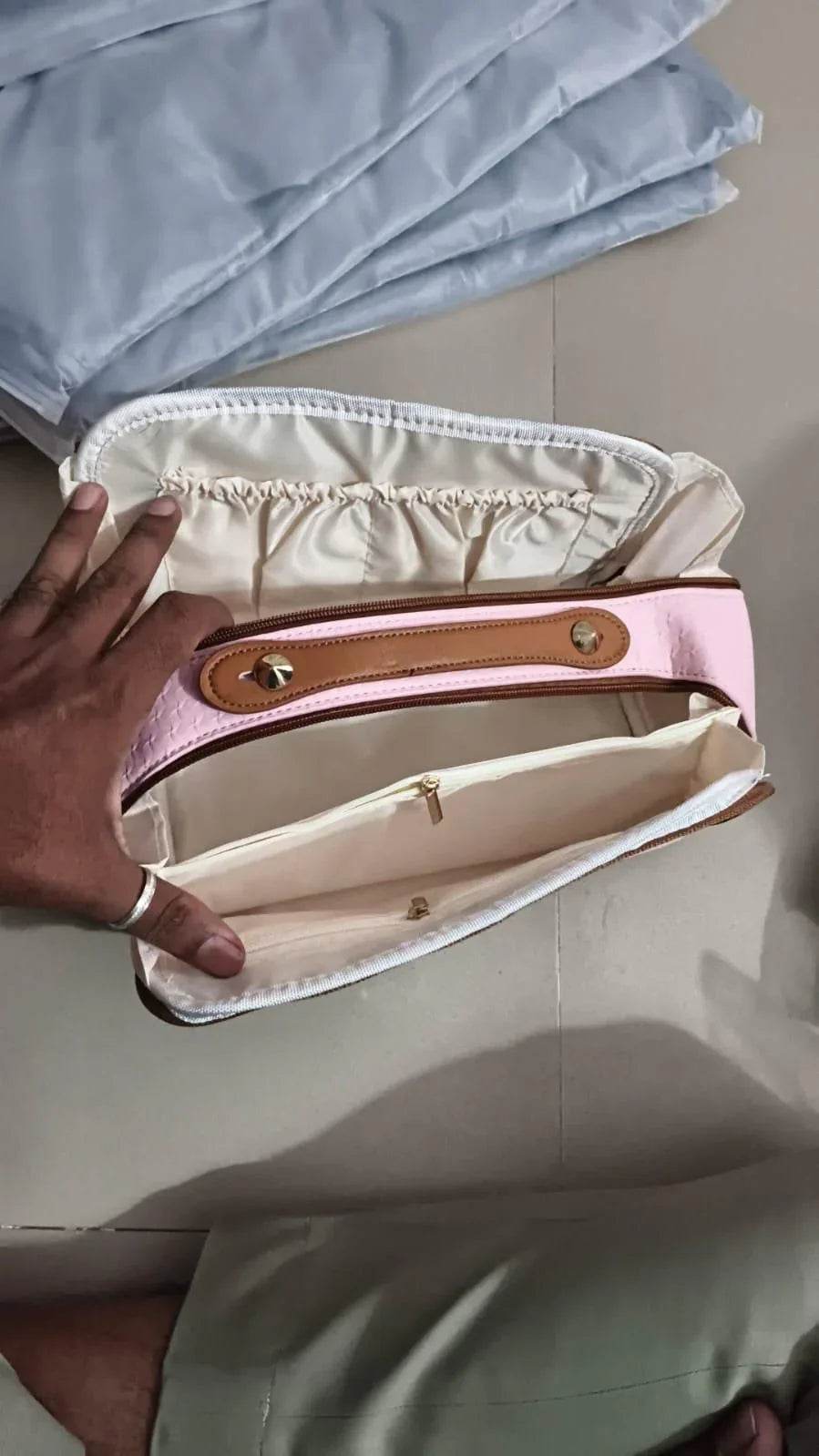Double Zipper Cosmetics Bag - NARIX INDIA 