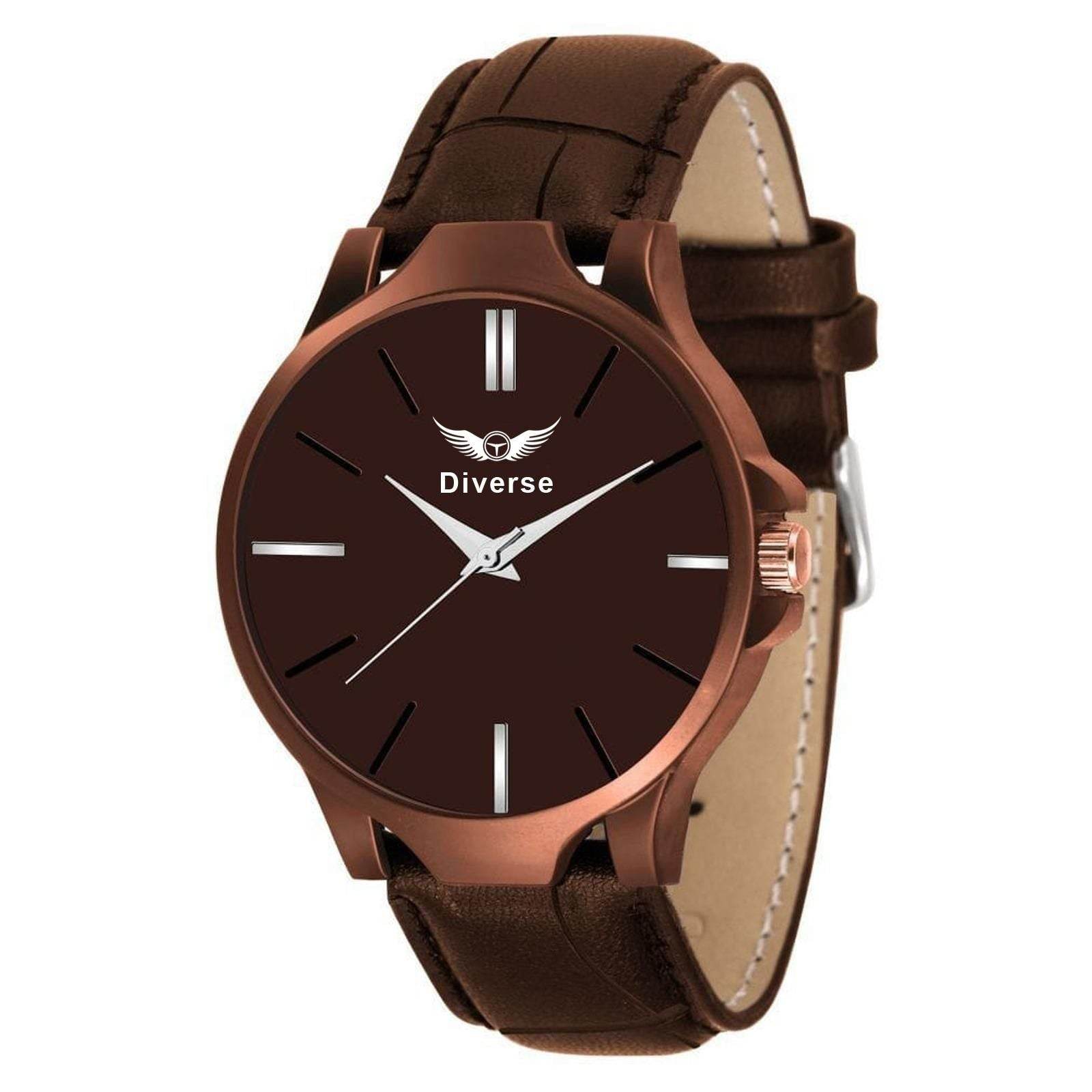 Men's Analog Leather Watch - NARIX INDIA 