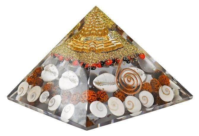 Crystal Wealth Gomati Chakra Shree Yantra Pyramid - NARIX INDIA 