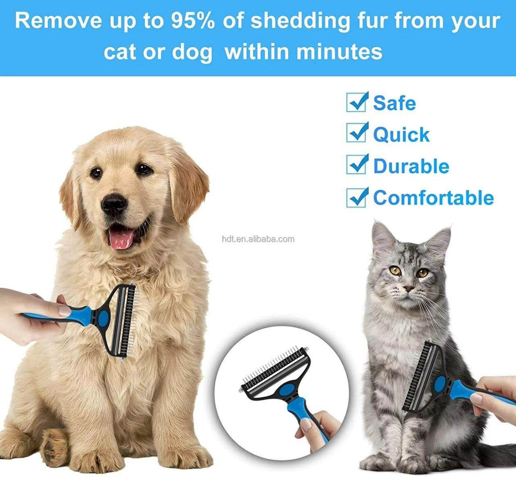 2 in 1 Deshedding Grooming Undercoat Brush - NARIX INDIA 