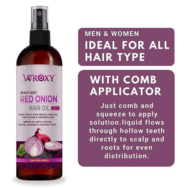 Wroxy Onion Black Seed Hair Oil Controls Hair Fall (Pack of 4) - NARIX INDIA 