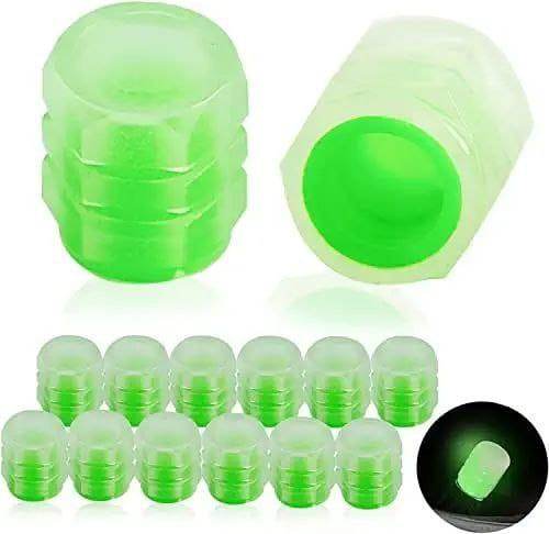 Universal Fluorescent Car Tire Valve Caps (Pack of 4) - NARIX INDIA 