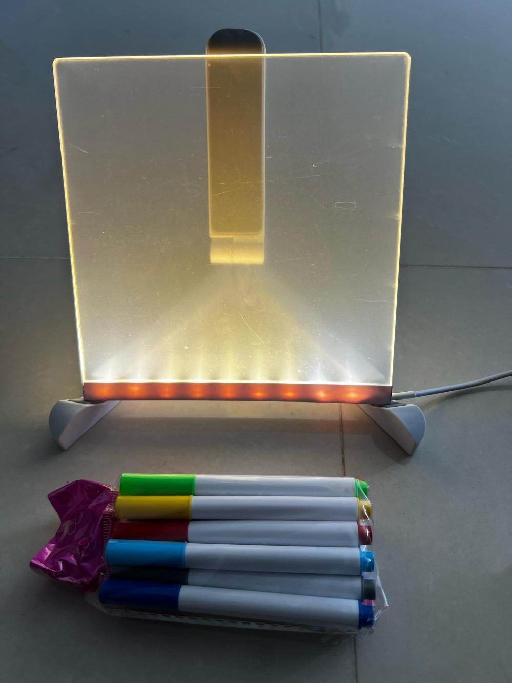 3D LED Light Glass Acrylic Writing pad - NARIX INDIA 