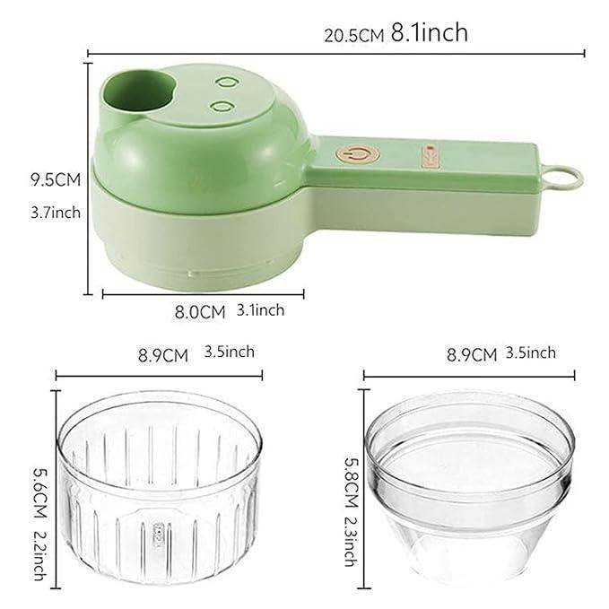 4 in 1 Portable Electric Vegetable Cutter Set - NARIX INDIA 