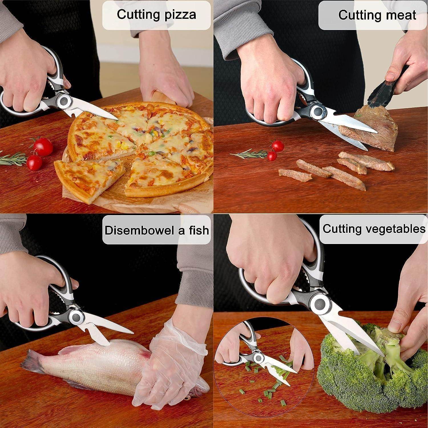 Multifunction Kitchen Scissors - Chicken Bone Meat Vegetable Cutter Nutcracker Bottle Openers Tools, 1 Pcs - NARIX INDIA 